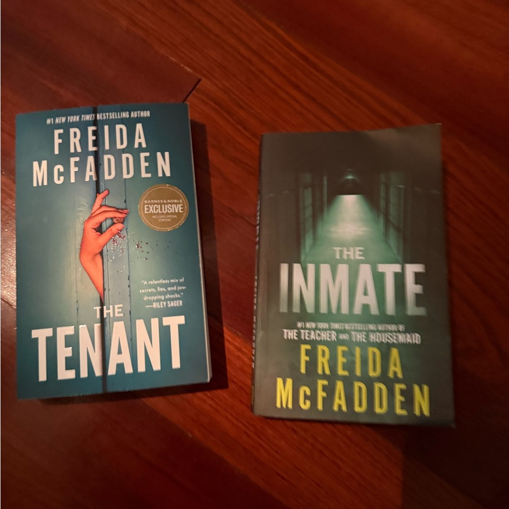 Freida McFadden books “The Inmate” and The Tenant”